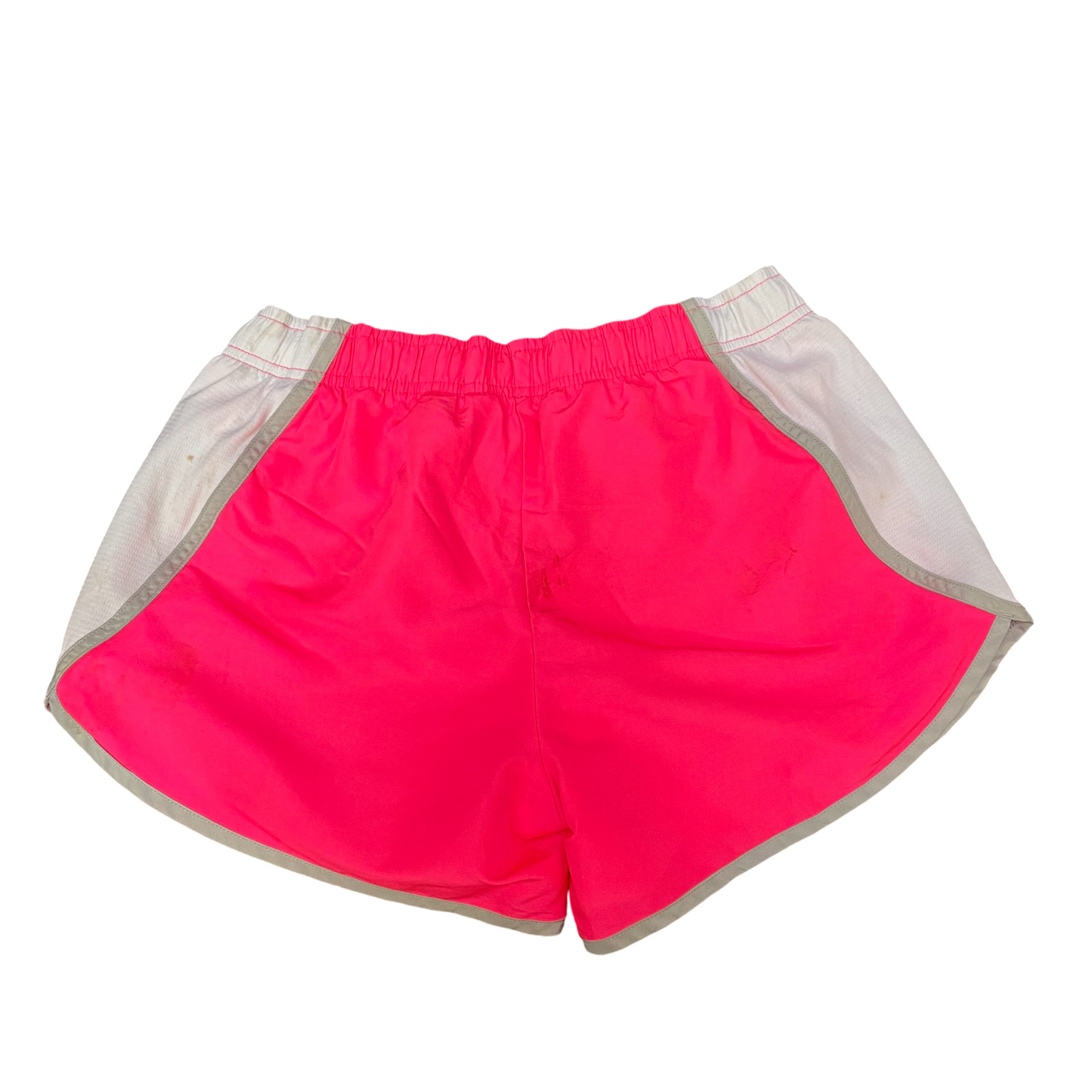 Running Sprinter Shorts Womens Small Pink White Side Mesh Athletic Dolphin Hem