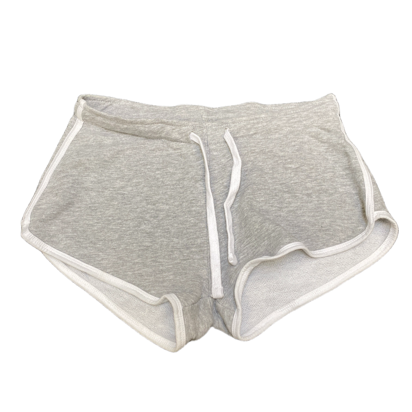 Running Sprinter Shorts Women S 28" Waist Grey Athletic Gym Workout Dolphin Hem