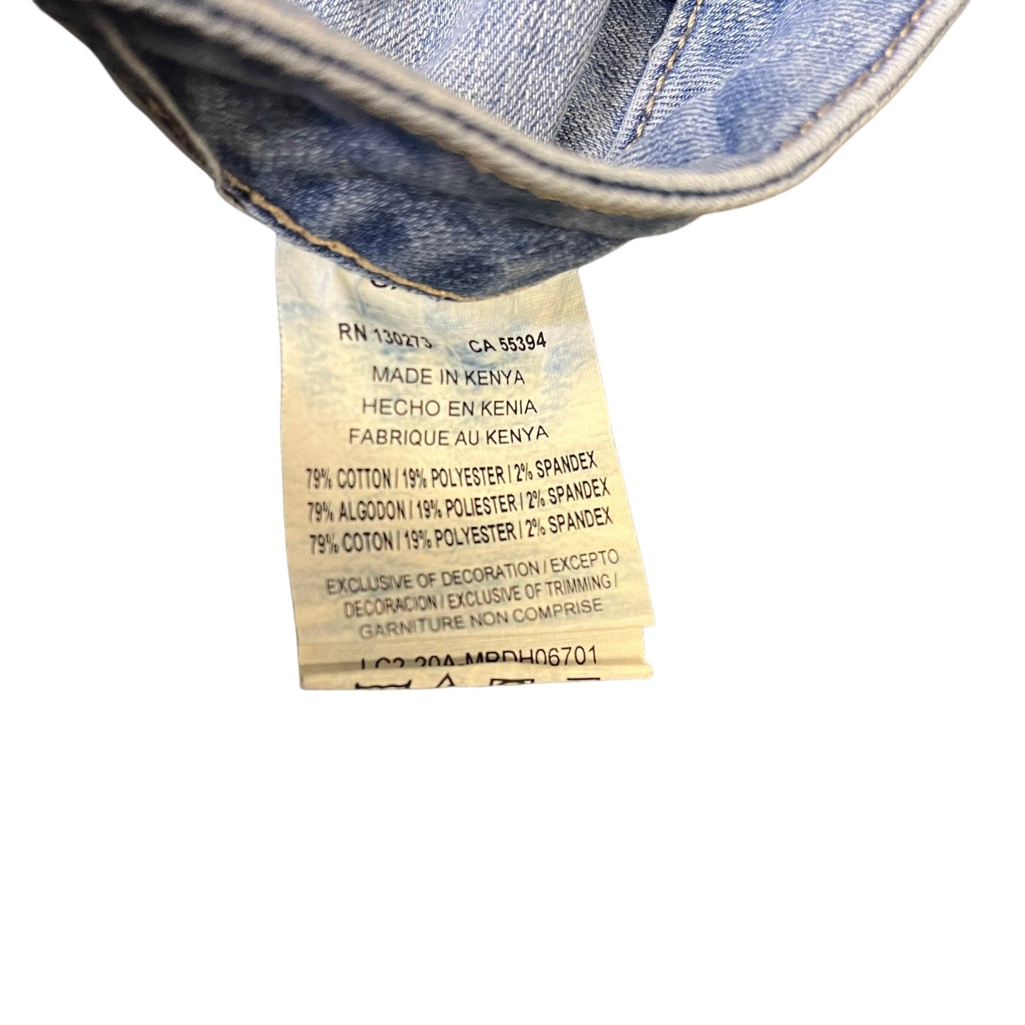 Lee Riders Jean Shorts Fits as Mens XL 38" Waist Blue Light Wash Denim Mid Rise