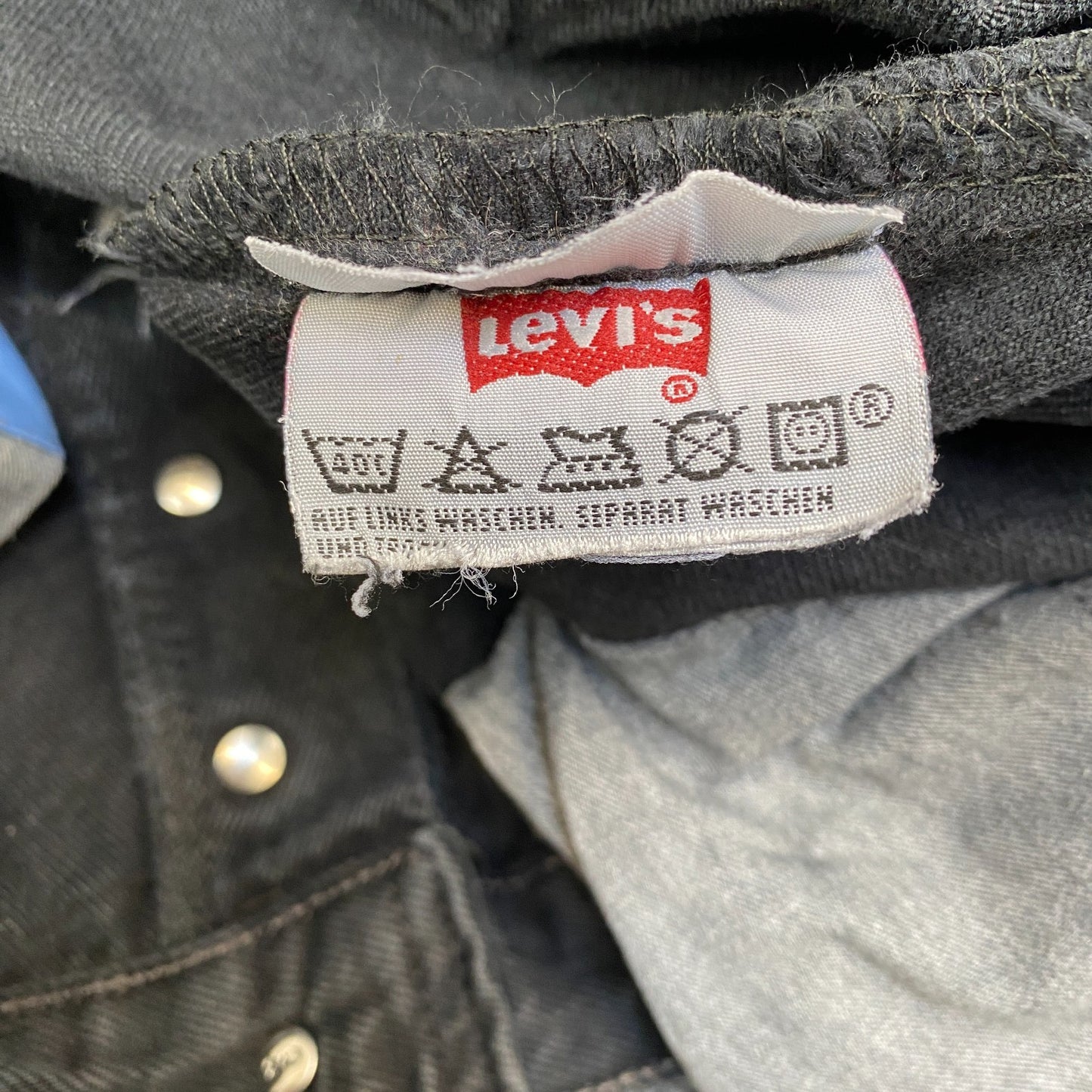 Levi's Jeans Fits as Mens 32" Waist Black Double Stitch Americana Streetwear