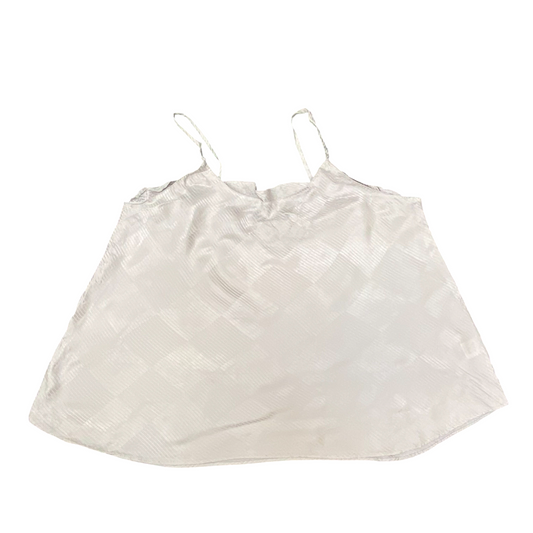 Camisole Top Womens M Grey Striped Spaghetti Straps Round Neck Comfort Pullover