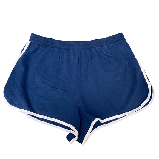 Running Sprinter Shorts Women XL Blue Athletic Fit Gym Elastic Waist Dolphin Hem