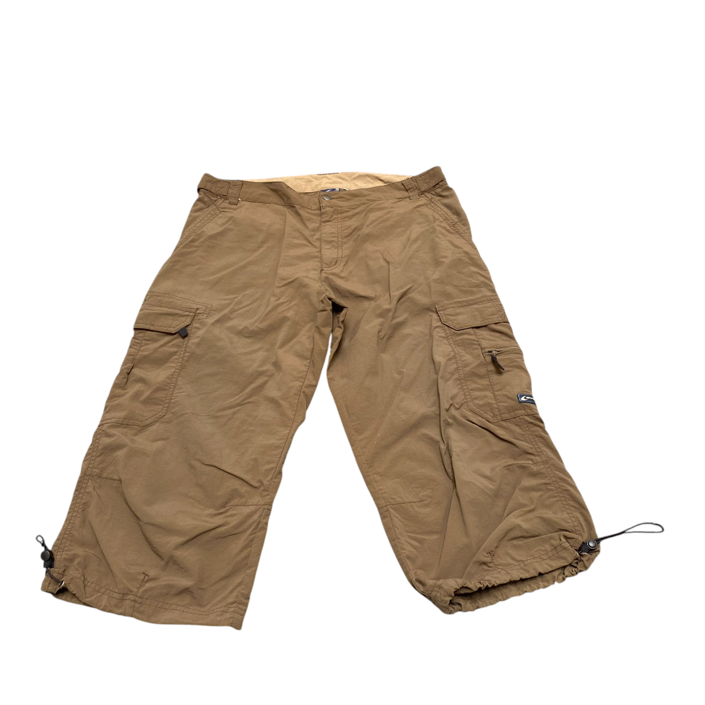 Everton Cropped Pants Mens XL Tan Cargo Pockets Straight Leg Hiking Outdoor