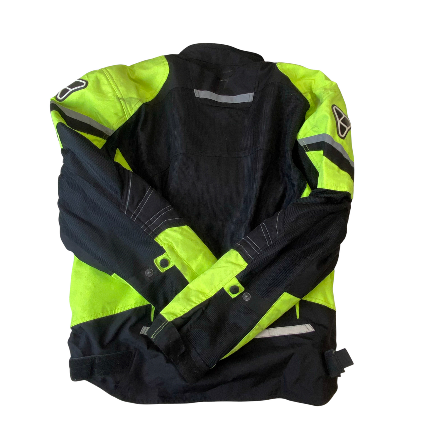 Pilot Motorsport Direct Air Mesh Motorcycle Jacket Mens Large Black Green Zip Up