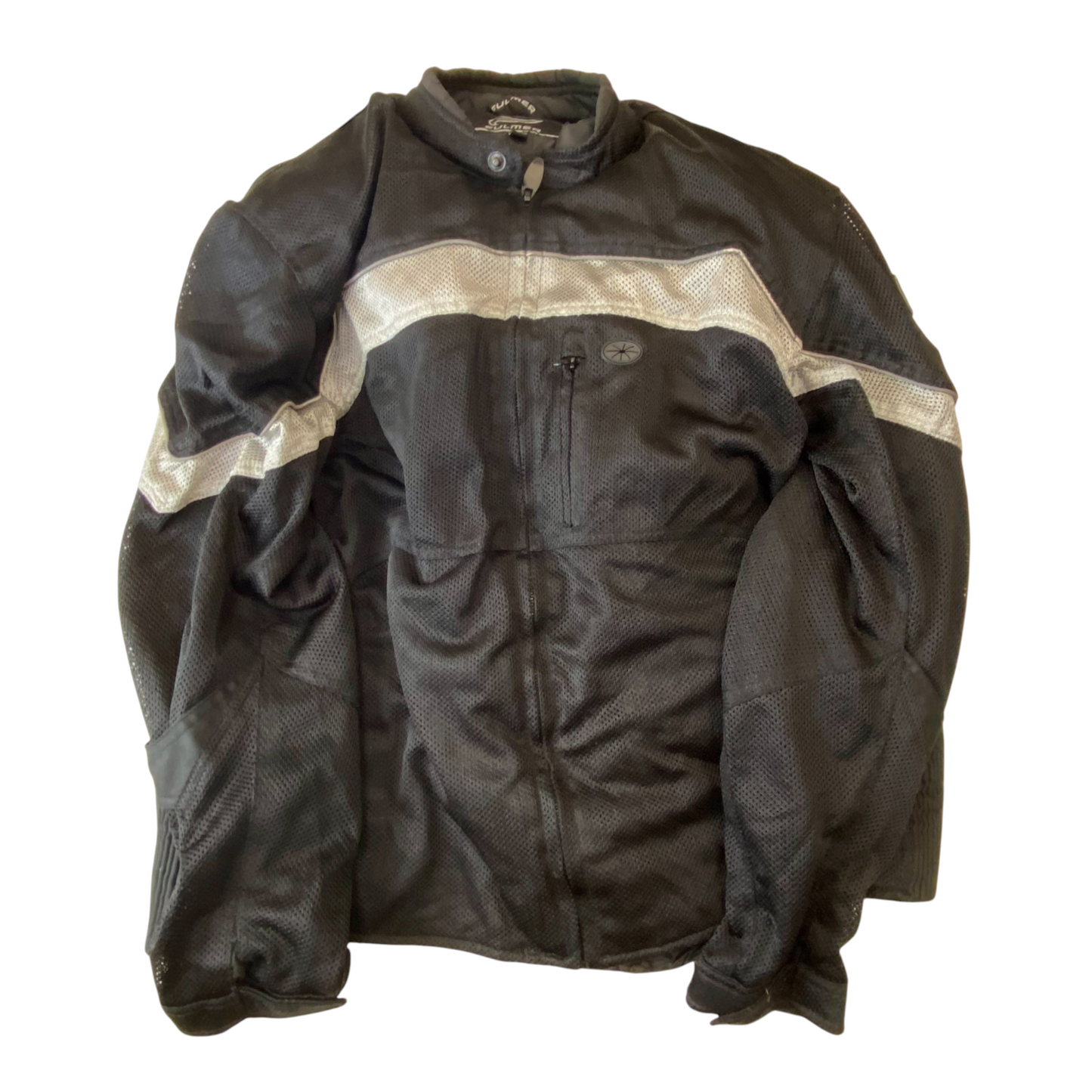 Fulmer Motorcycle Jacket Mens 2XL Black Armored Mesh Long Sleeve Racing Full Zip