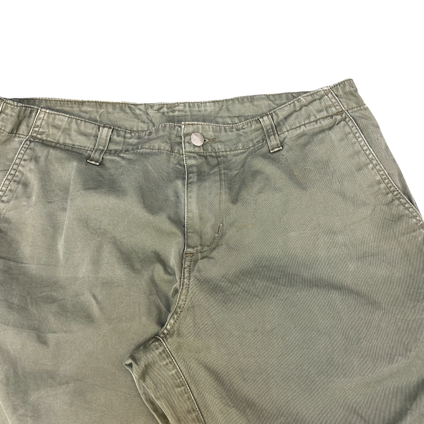 Carhartt Club Pants Mens Large Green Rugged Canvas Work Flat Front Straight Leg