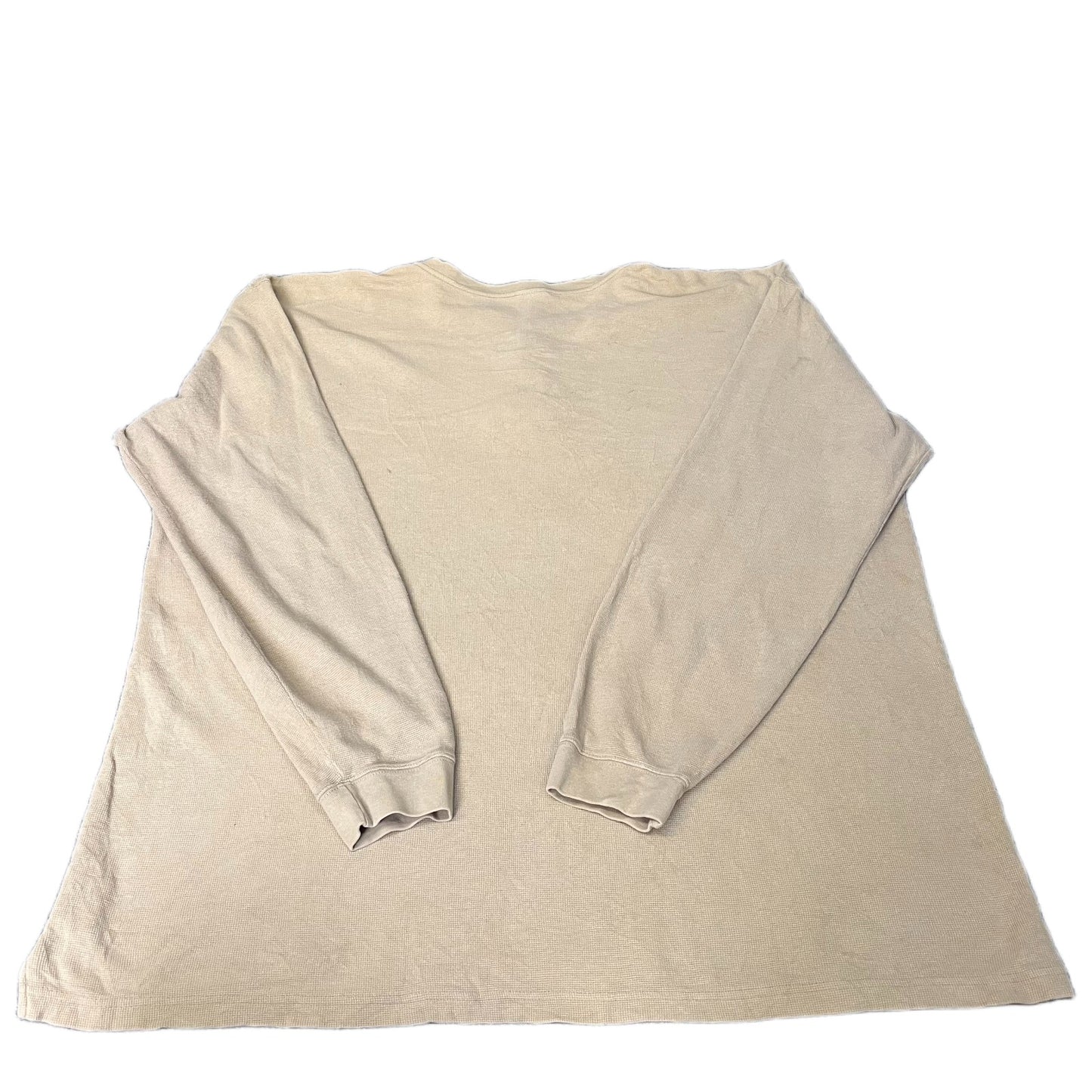 Carhartt Thermal Henley Shirt Mens 2XL Tall Beige Long Sleeve Relax Workwear Tee
