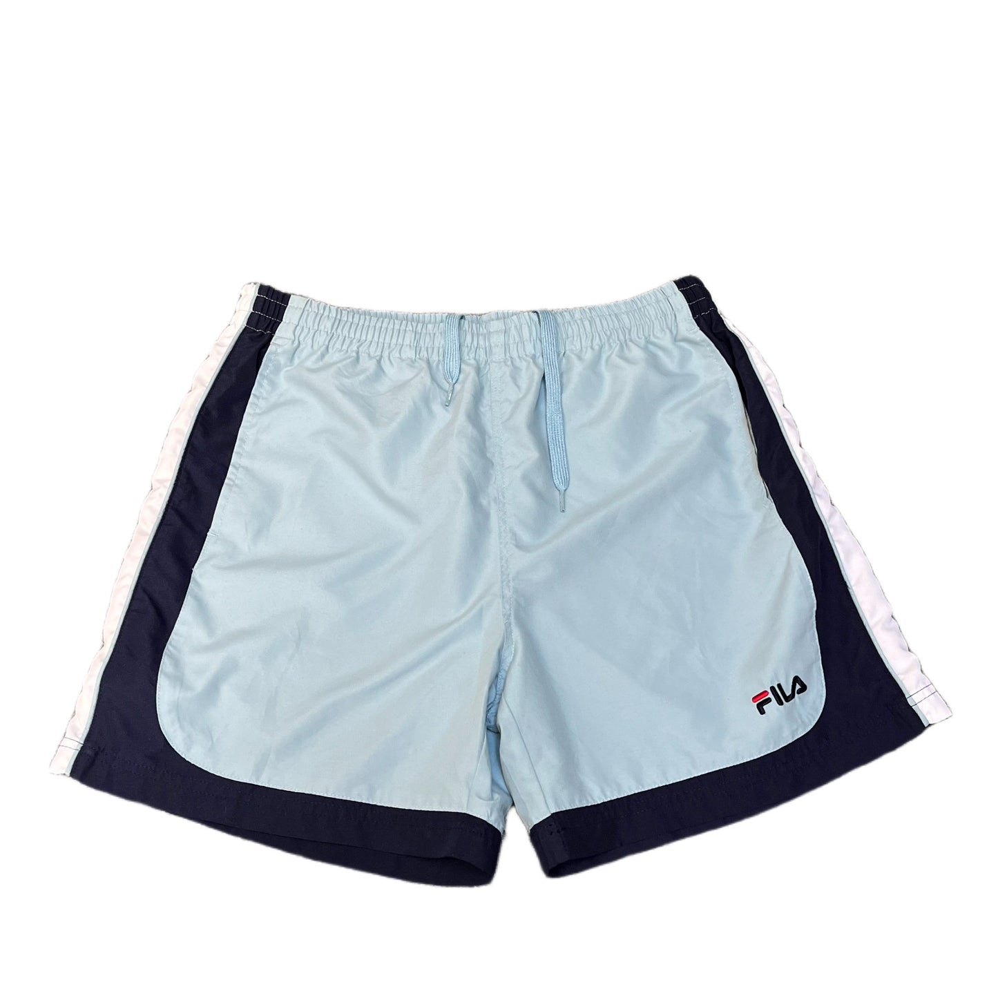 Fila Athletic Shorts Mens M 32" Waist Light Blue Gym Training Workout Drawstring