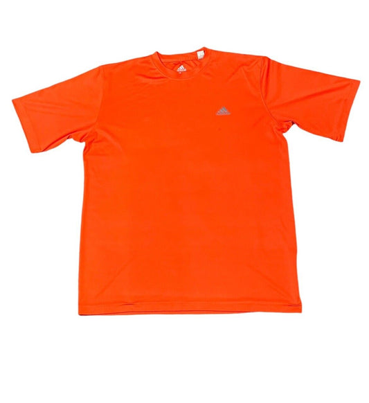 Adidas T-Shirt Orange Mens M Chest Logo