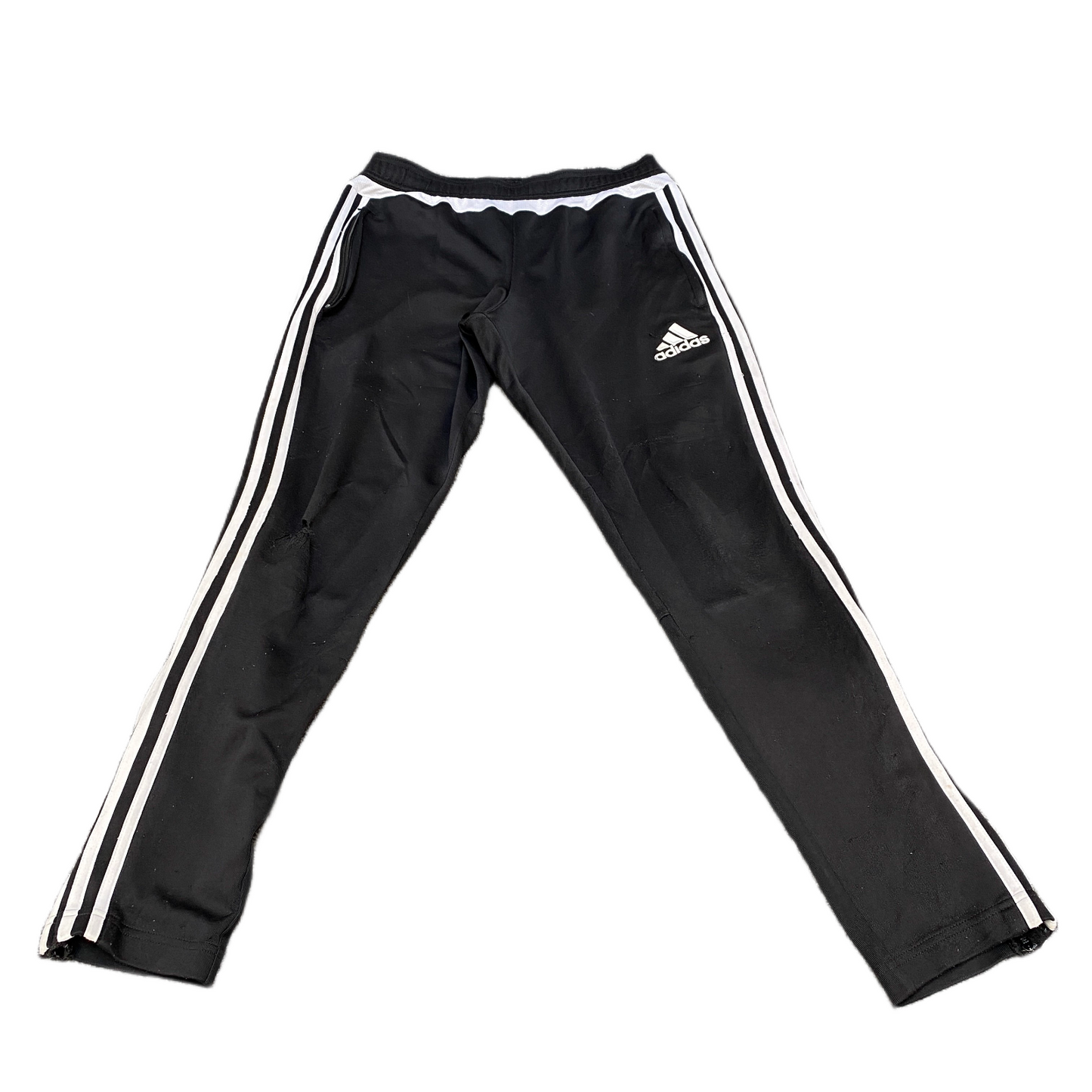 Adidas Climacool Joggers Fits as Womens 27" Waist Black Ankle Zip Gym Trousers