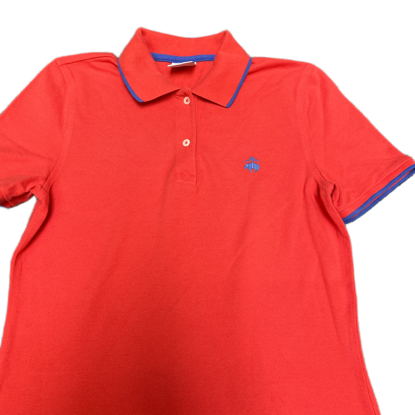 Brooks Brothers Polo Shirt Girls XS Orange Original Fit Golf Performance Popover