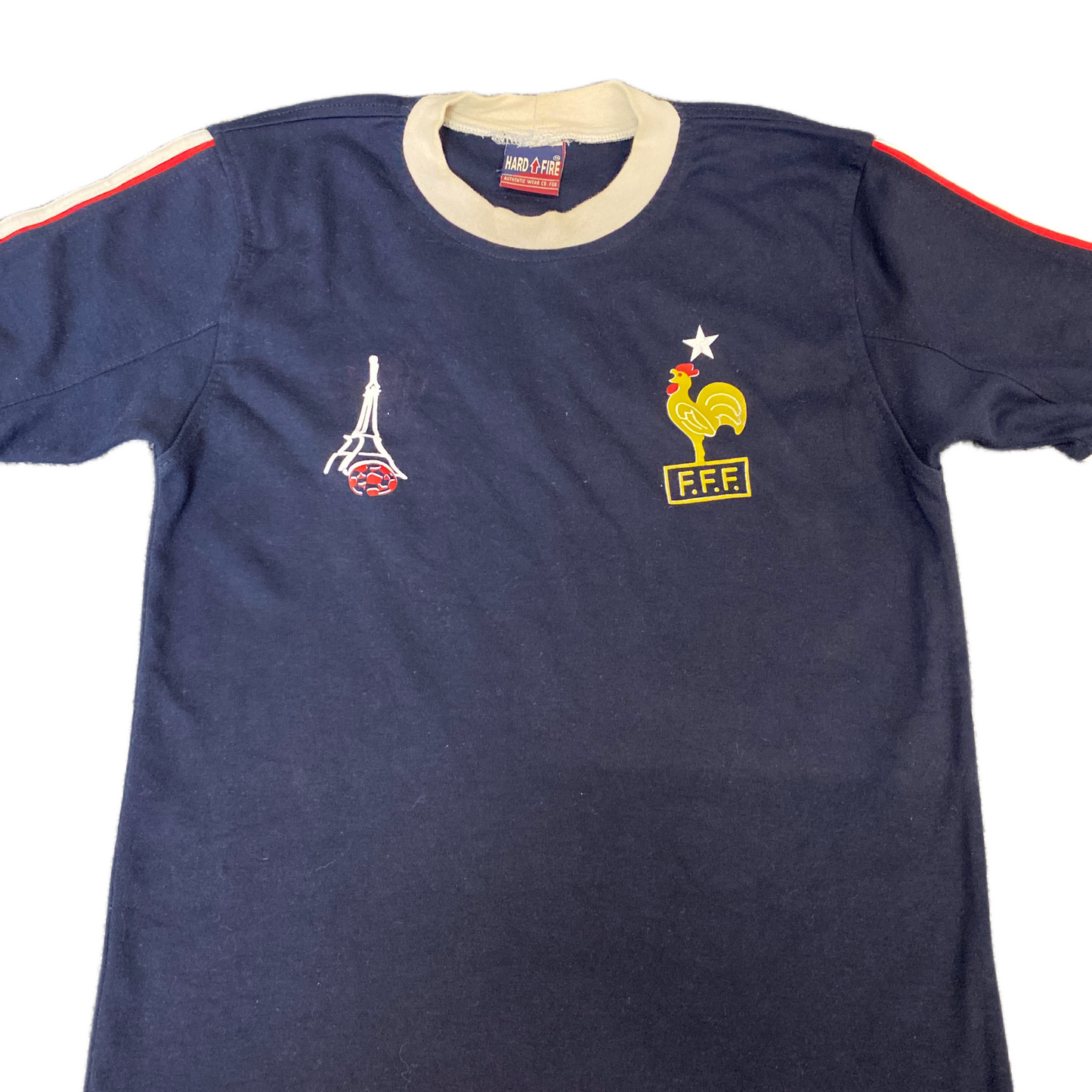 Les Bleus France National Football Team Zidane 5 Hard Fire T-Shirt Boys XS Navy