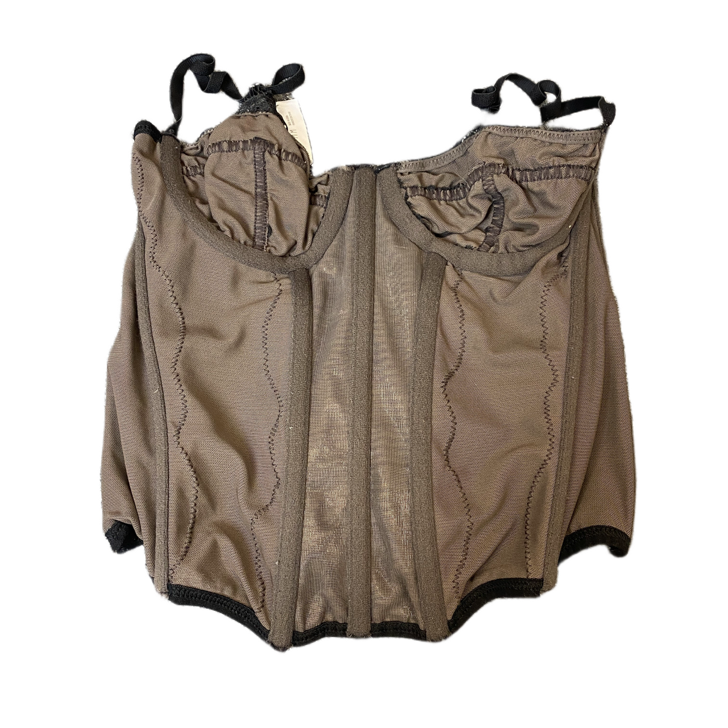 Out From Under Love Corset Top Womens M Brown Underwire Cups Adjustable Straps
