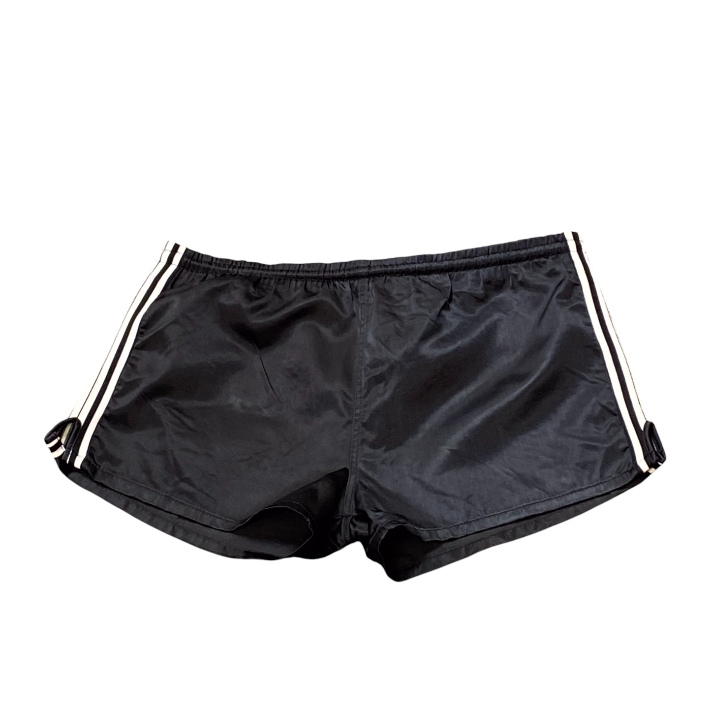 Womens Sprinter Shorts 33W Black Elastic Waist Back Pocket Gym Athletic Fit