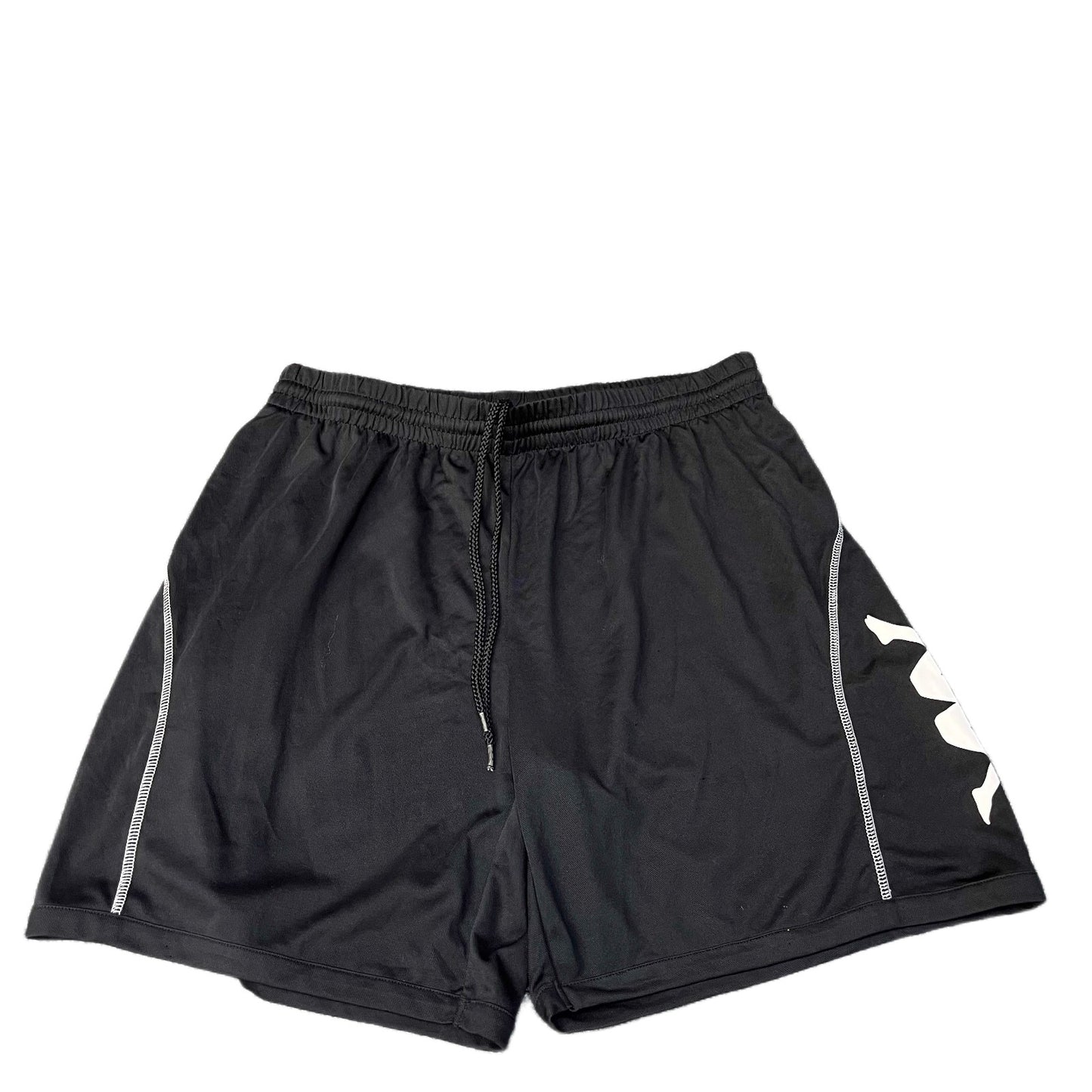 Kappa soccer Shorts Mens L 32" Waist Black Athletic Fit Gym Training Drawstring