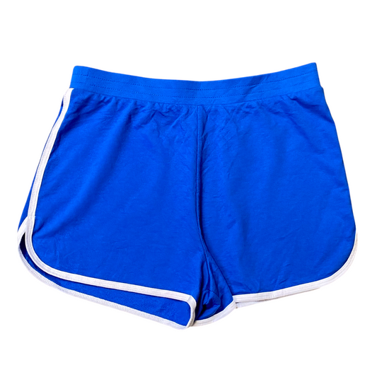 No Boundaries Sprinter Running Shorts Women Large Blue Elastic Waist Dolphin Hem