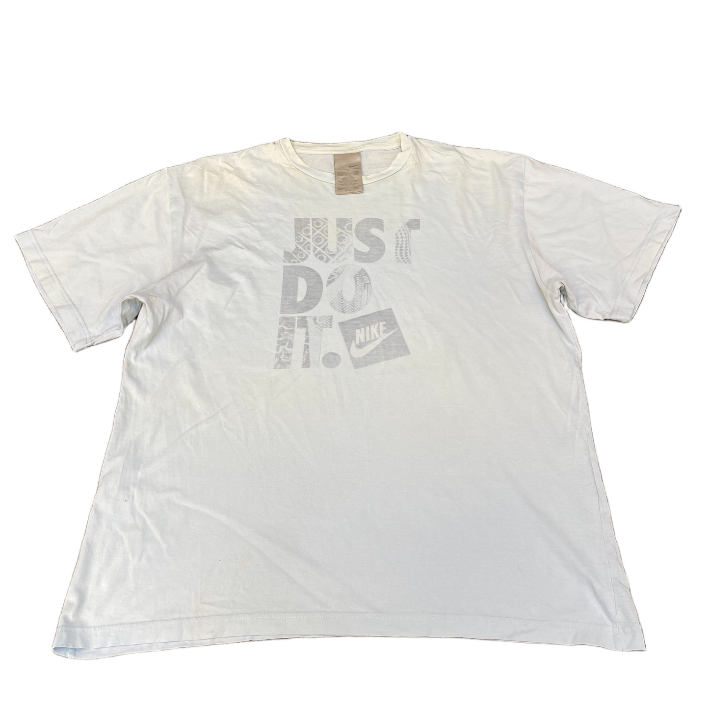 Nike Just Do It T-Shirt Womens XL White Graphic Print Sportswear Short Sleeve