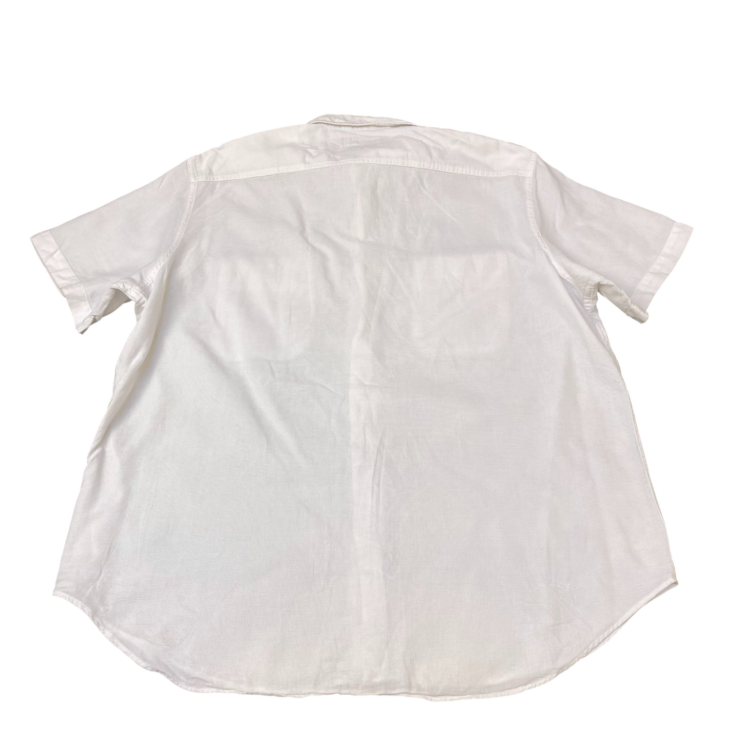 Polo Ralph Lauren Ocean Shirt Mens XL White Chest Pockets Short Sleeve Button Up