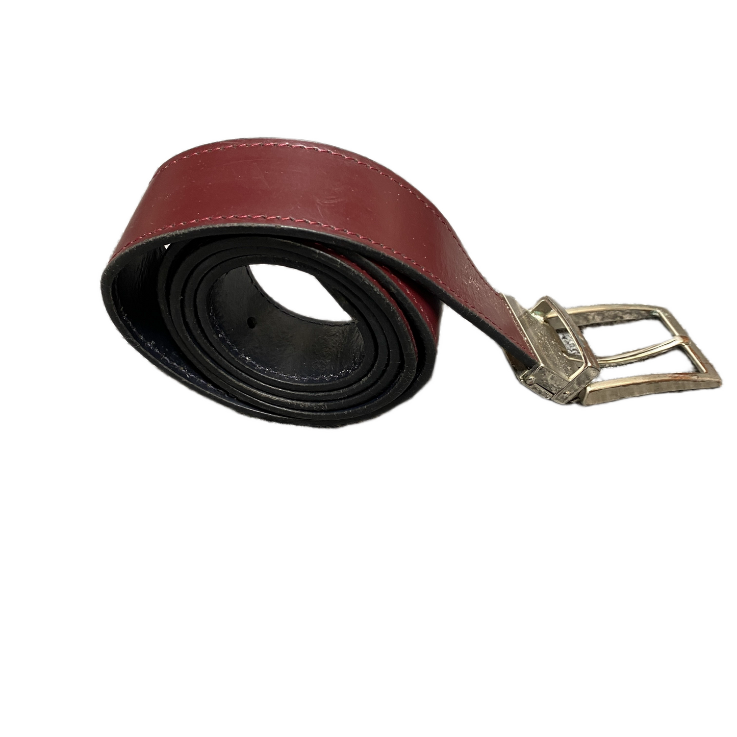 Dooney & Bourke Waist Belt Mens Brown Leather Removable Pin Buckle 46.5 inches