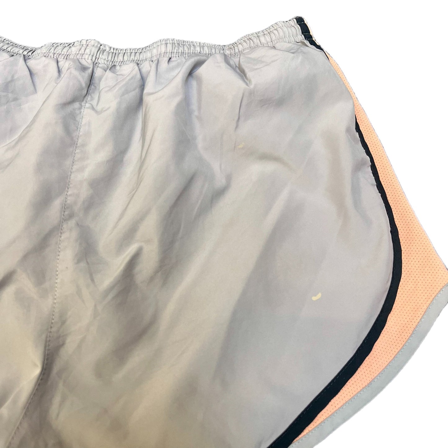 Nike Running Sprinter Shorts Fits as Womens M 29" Waist Grey Peach Dolphin Hem