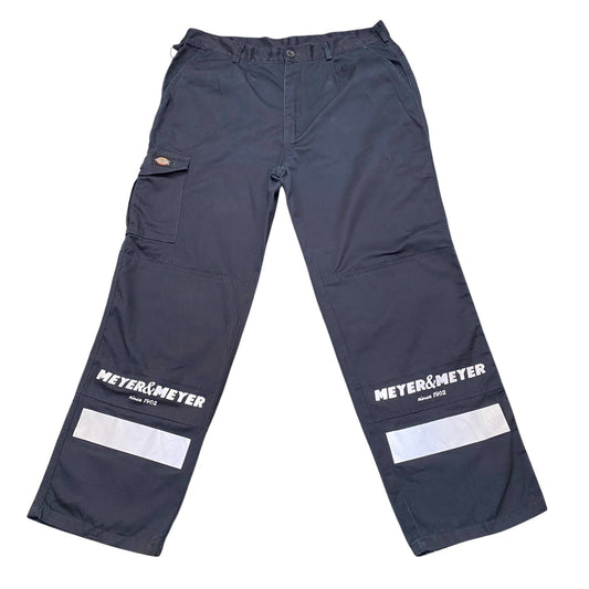 Dickies Cargo Trousers Mens XL Blue Pockets Straight Fit Reflective Workwear