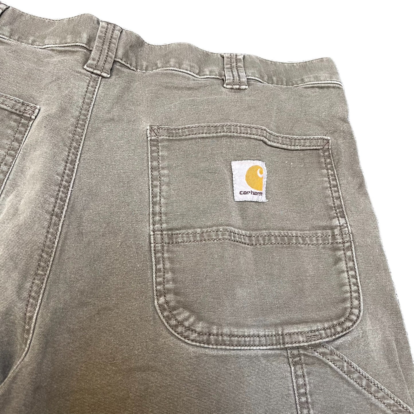 Carhartt Carpenter Shorts Fits as Men Medium 32" Waist Green Relaxed Fit Utility