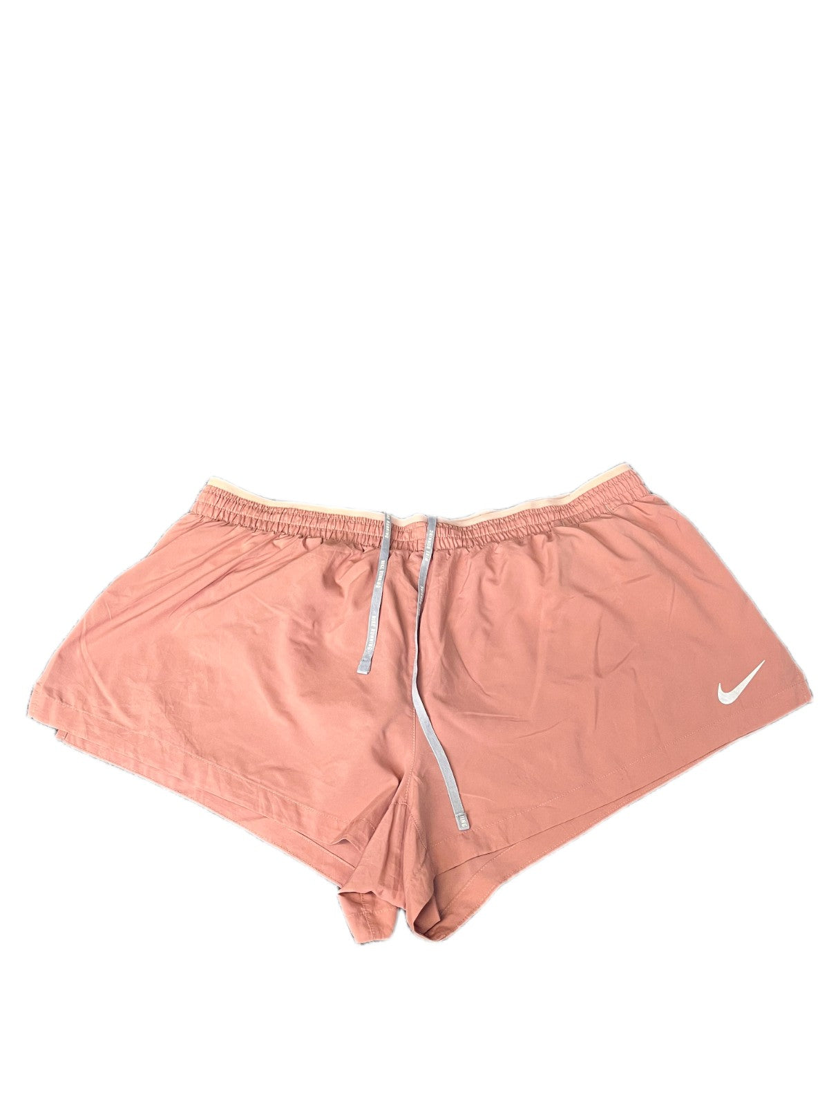 Nike Dri-Fit Running Shorts Fits as Women 2XL 35" Waist Peach Workout Drawstring