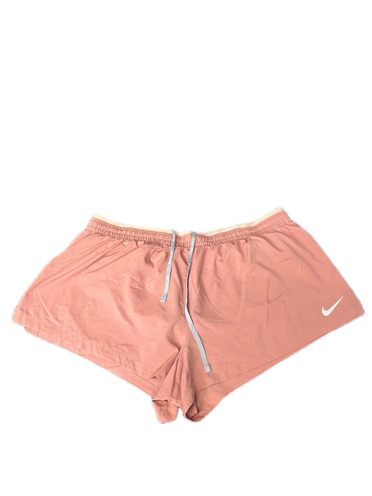 Nike Dri-Fit Running Shorts Fits as Women 2XL 35" Waist Peach Workout Drawstring