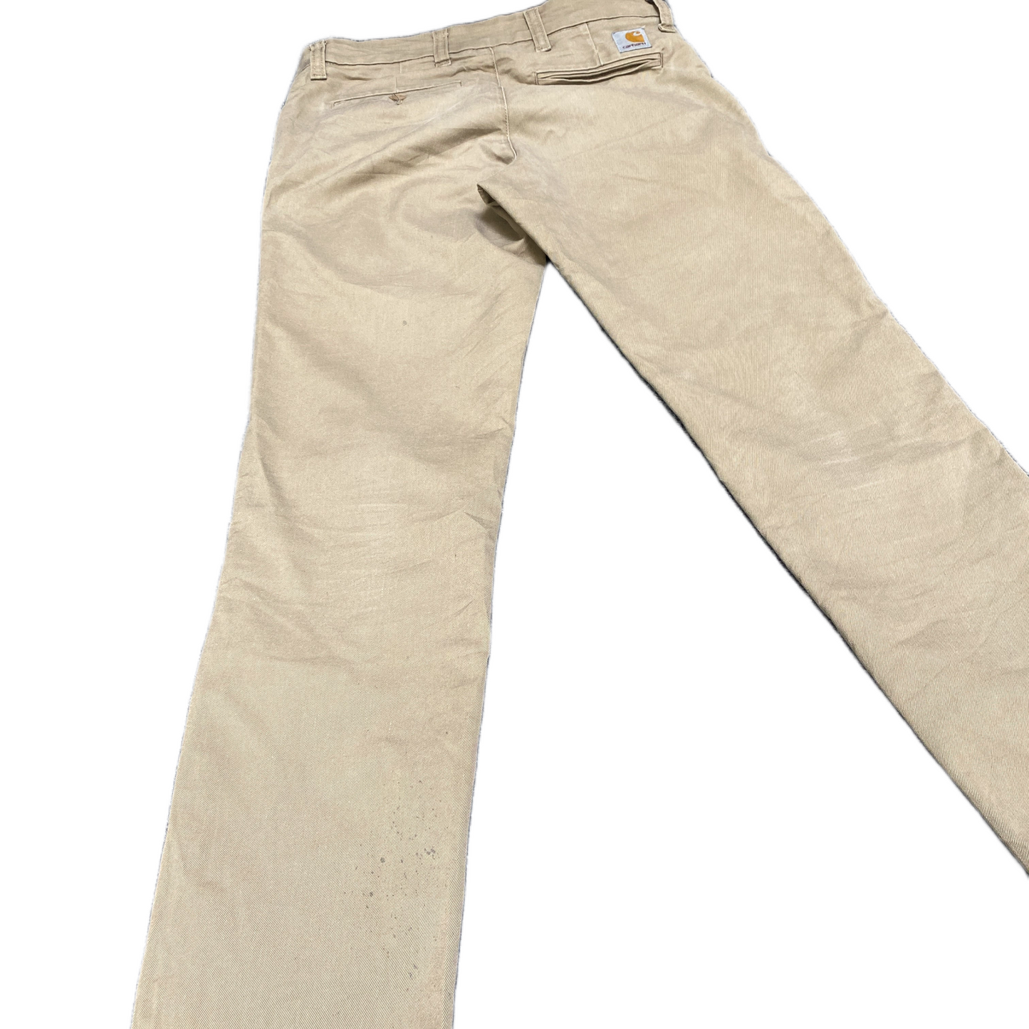 Carhartt WIP Sid Pants Fits as Mens 29" Waist Beige Regular Fit Pockets Outdoor